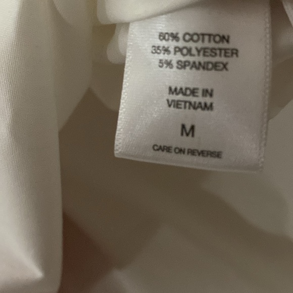 NWT NEW YORK & Co. White button down Tunic Shirt Red Yellow & Blue Cuffs Sz M - Picture 16 of 16